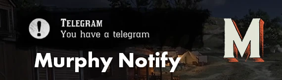 Murphy Notify promotional image with a telegram notification