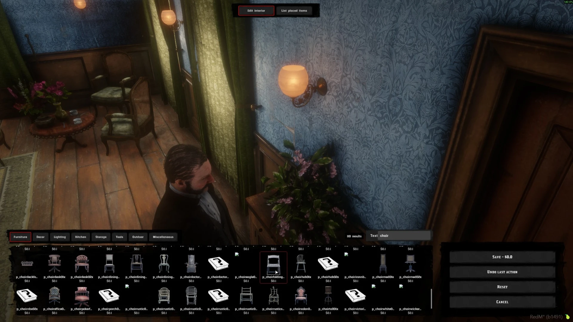 Furniture catalogue displayed inside an instanced interior